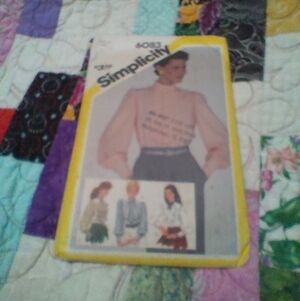 Vintage Simplicity Sewing Pattern 6083 Women's Blouse Size 14